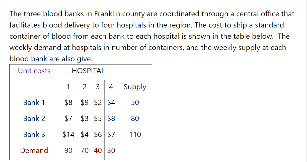 The three blood banks in Franklin county are