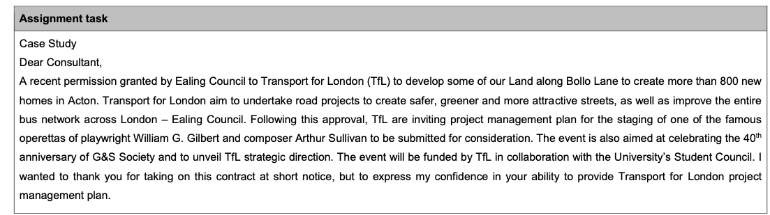 Assignment task Case Study Dear Consultant, A