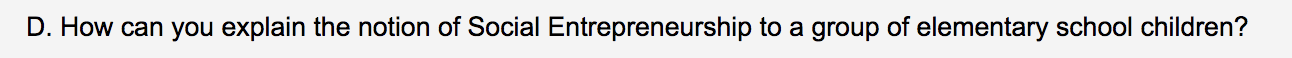D. How can you explain the notion of Social