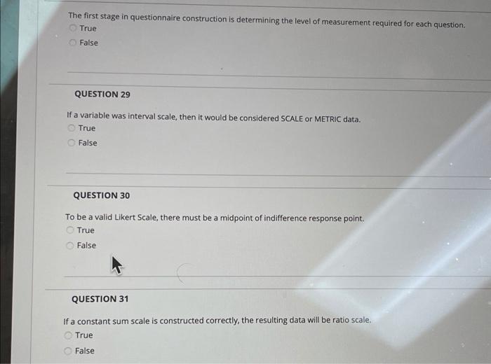The first stage in questionnaire construction is