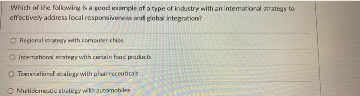 24 Which of the following is a good example of a