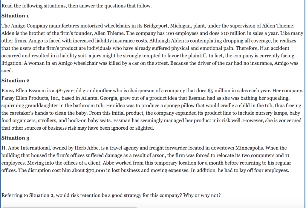 5. Read the following situations, then answer the