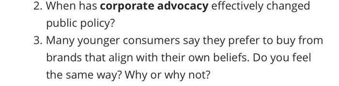 when has corporate advocacy effectively change