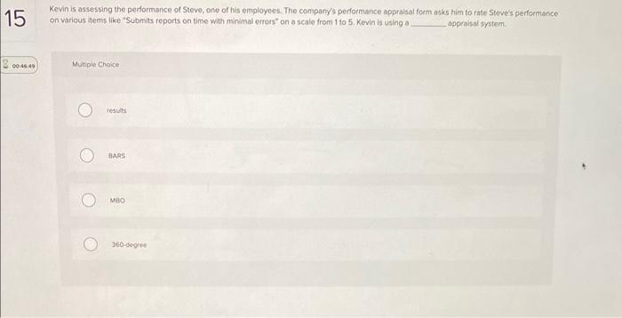 When Alice evaluates Ronnie's performance and