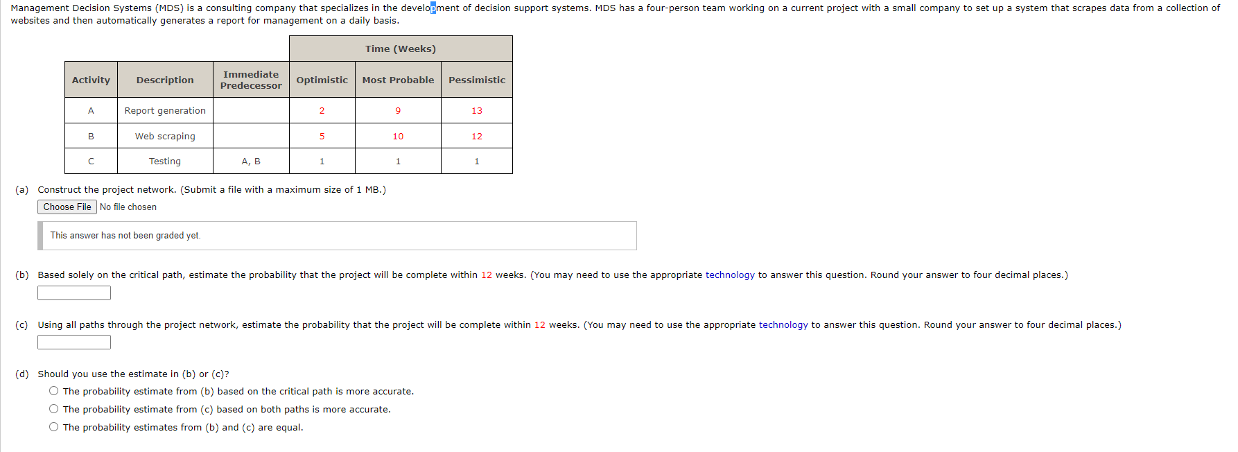 Management Decision Systems (MDS) is a consulting