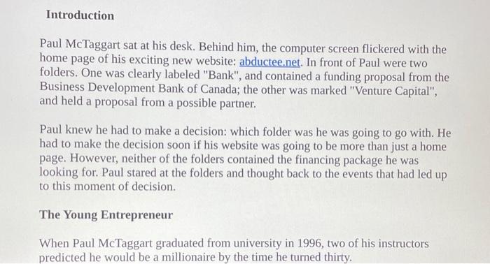 Read the short caselet attached below and write a