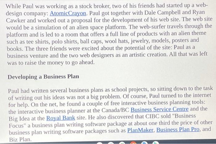 Read the short caselet attached below and write a