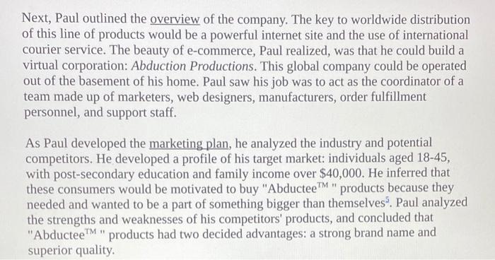 Read the short caselet attached below and write a