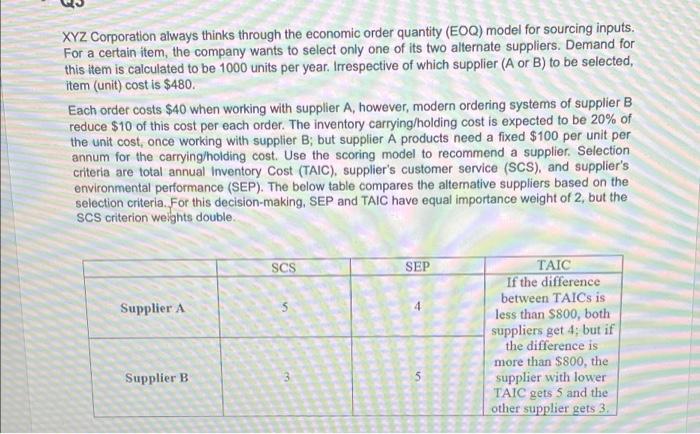 XYZ Corporation always thinks through the