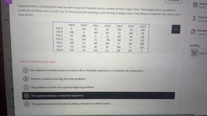 with excel 10 Points Assess 1:11 9/29/2 A