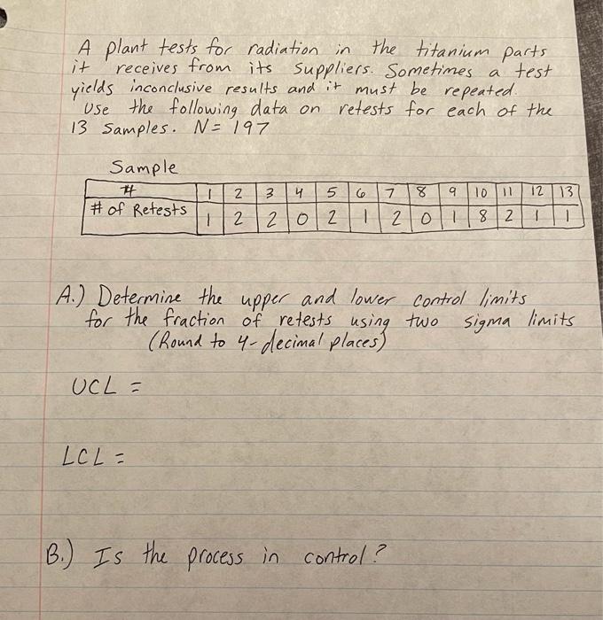 please show steps. thank you! A plant tests for