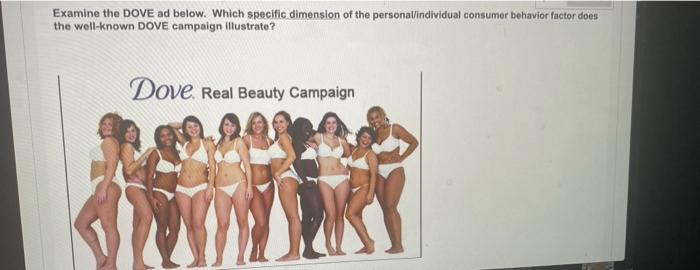 Examine the DOVE ad below. Which specific