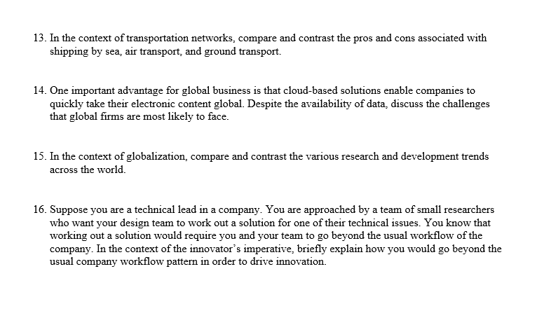 Answer the following question. 13. In the context