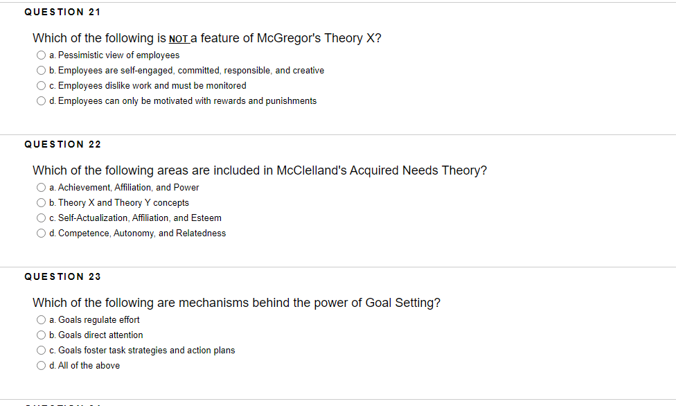 QUESTION 21 Which of the following is NOT a