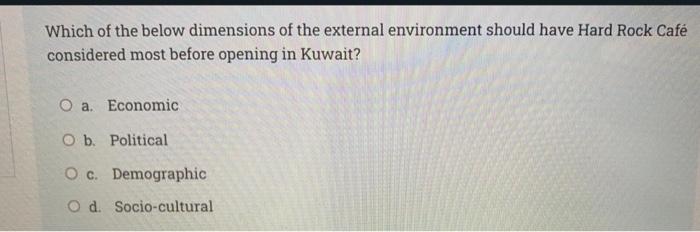 The general environment is composed of 3