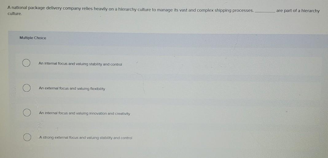 A national package delivery company relies