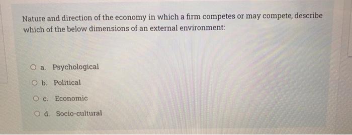 The general environment is composed of 3