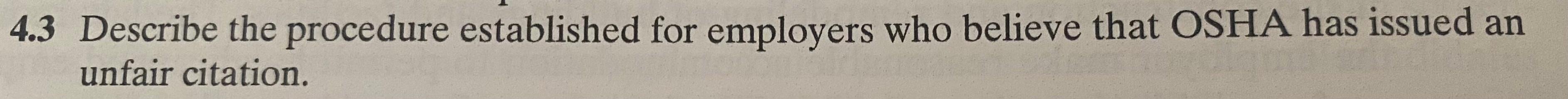 4.1 What is NIOSH? What is its role? 3 Describe
