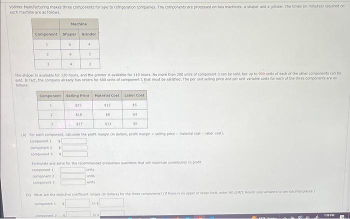 Wolimer Manufacturing makes three components for