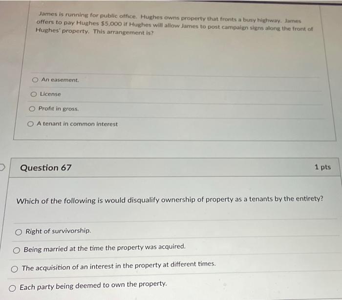 James is running for public office. Hughes owns