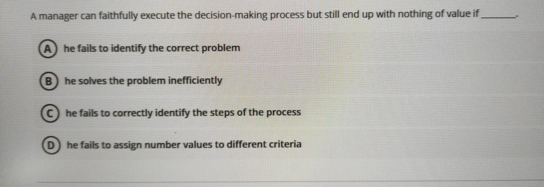 A manager can faithfully execute the