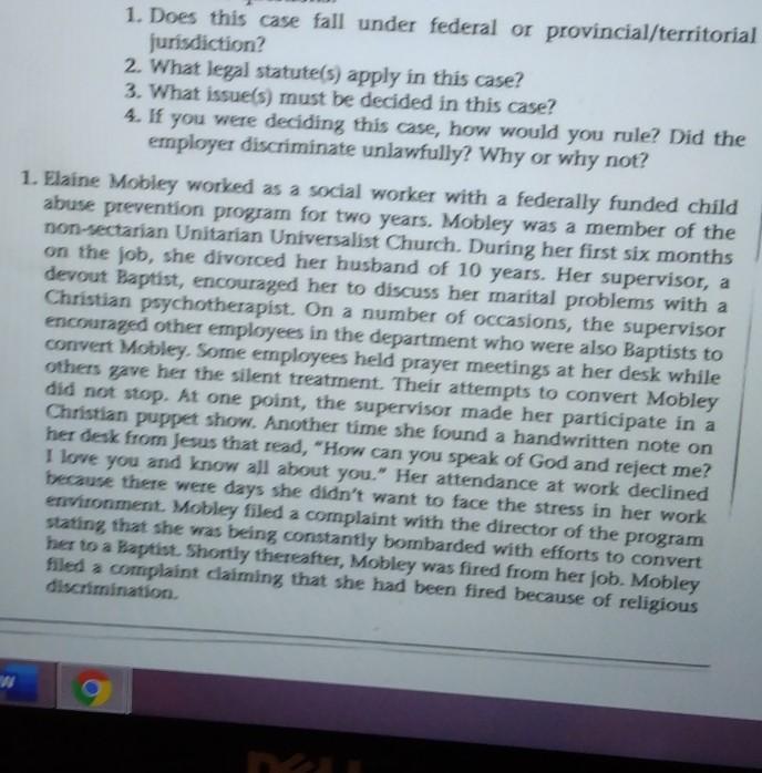 Canada human resources management 1. Does this