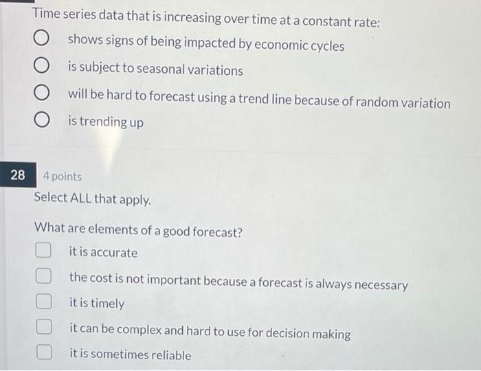 Time series data that is increasing over time at