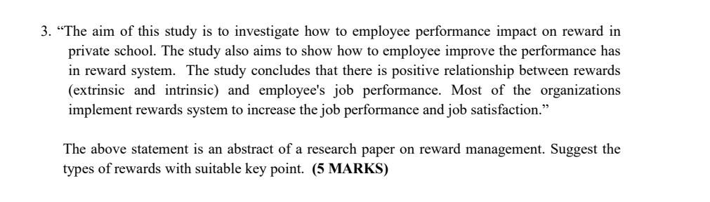 3. The aim of this study is to investigate how to