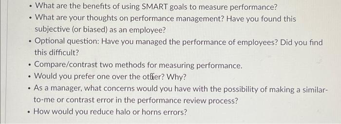 . What are the benefits of using SMART goals to