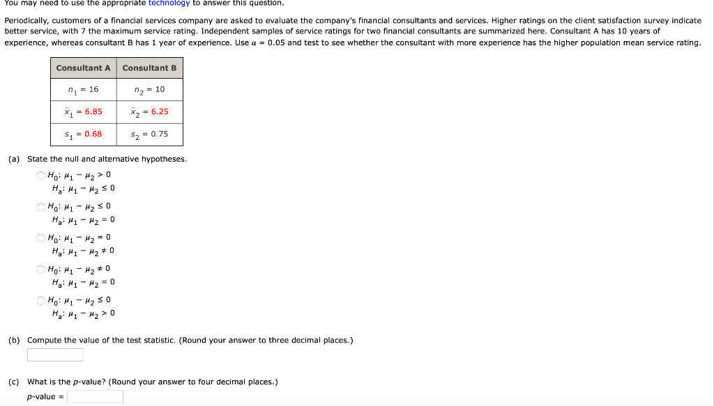(a) State the null and alternative hypotheses.