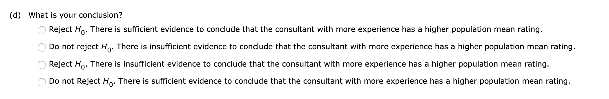 (a) State the null and alternative hypotheses.