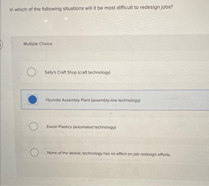 In which of the following situations will it be