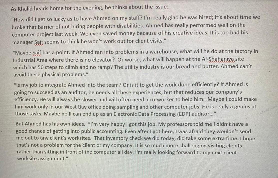 ACTIVITY 2 - MINI CASE IS AHMED SPECIAL?*