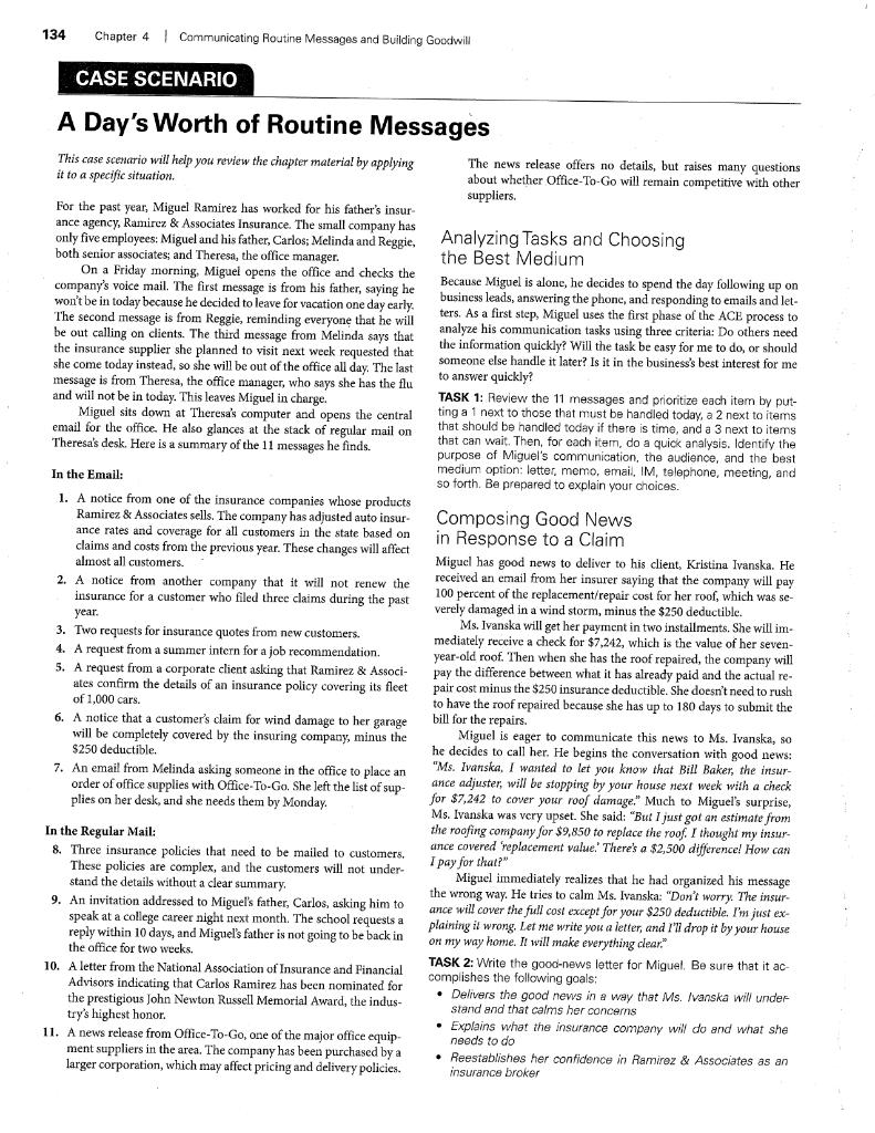 Write the good-news letter for Miguel. Be sure