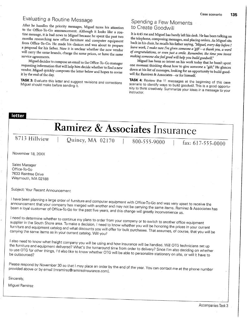 Write the good-news letter for Miguel. Be sure