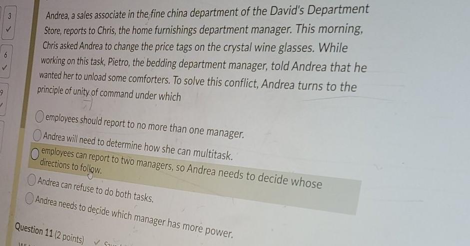 6 Andrea, a sales associate in the fine china