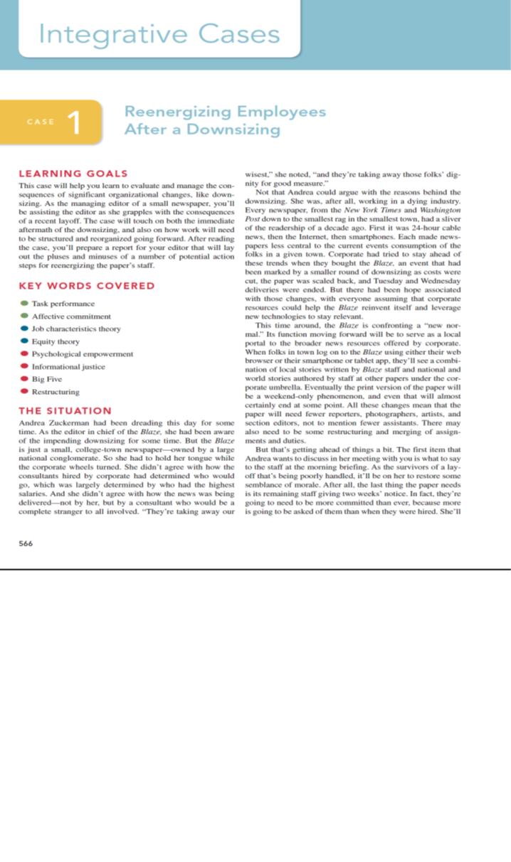 can u solve all questions? Integrative Cases SE 1