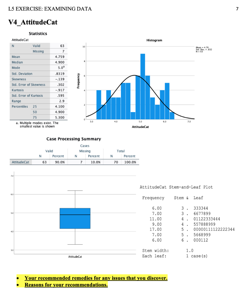 LS EXERCISE: EXAMINING DATA 1 Exercise 5: