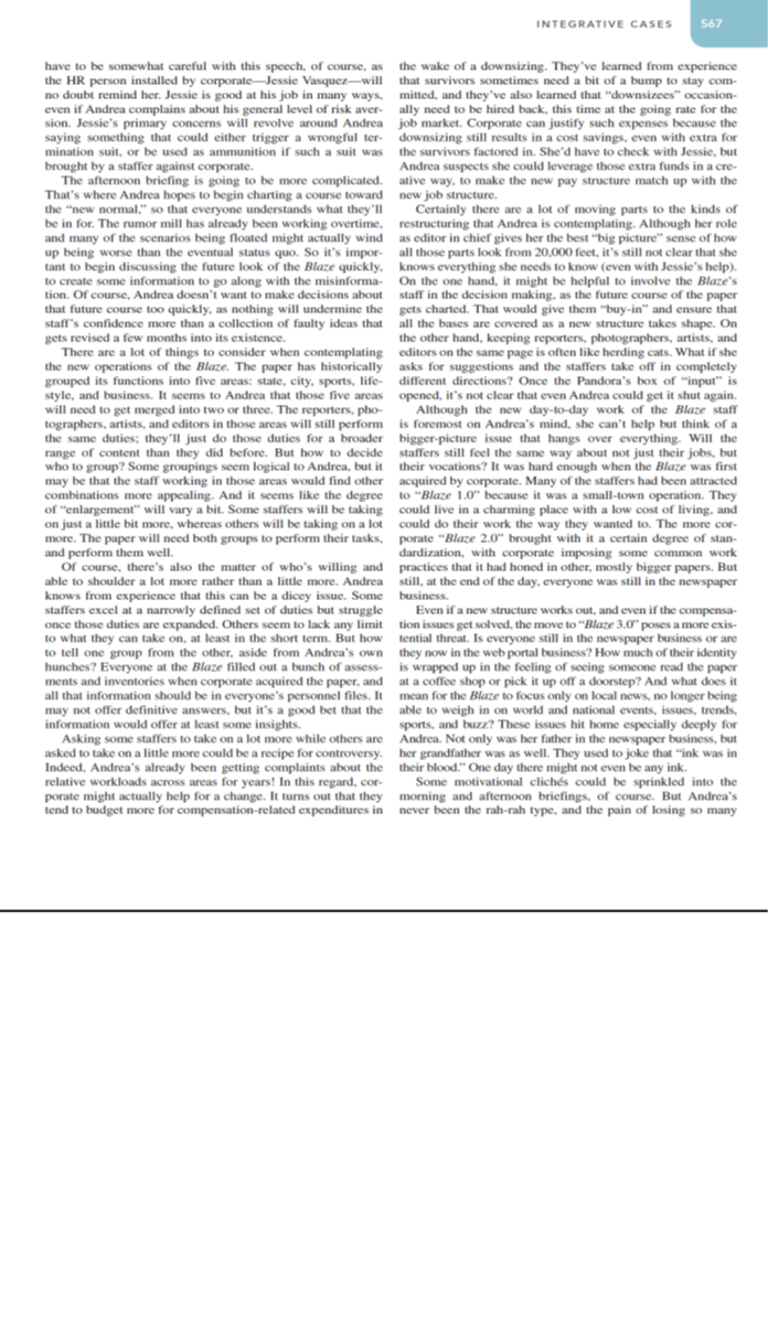 can u solve all questions? Integrative Cases SE 1