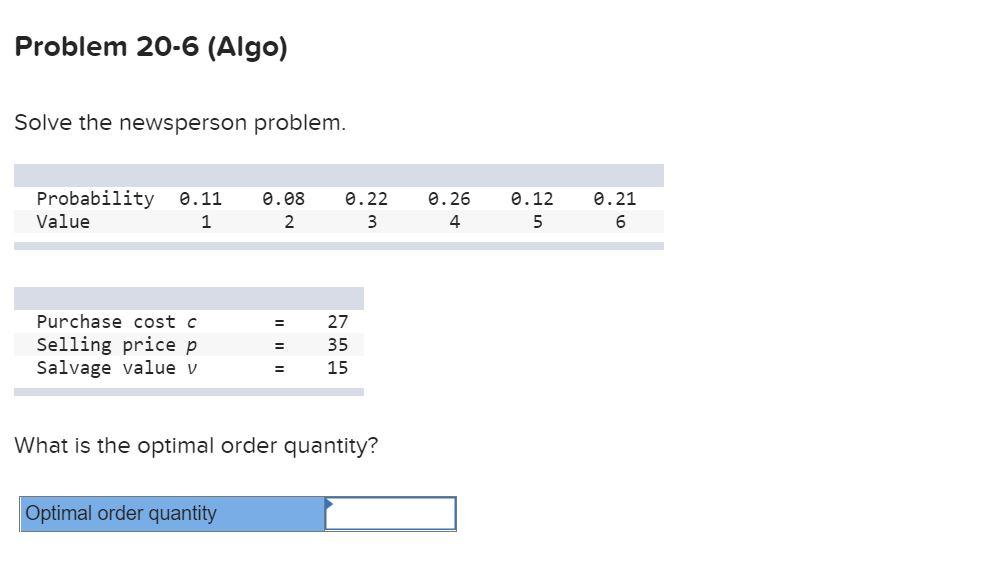 Problem 20-6 (Algo) Solve the newsperson problem.