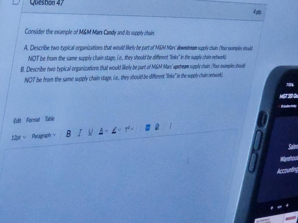 Consider the example of M\&MMars Candy and its