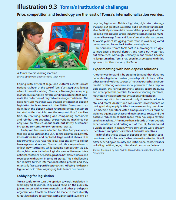 1. What are the major issues for Tomra to