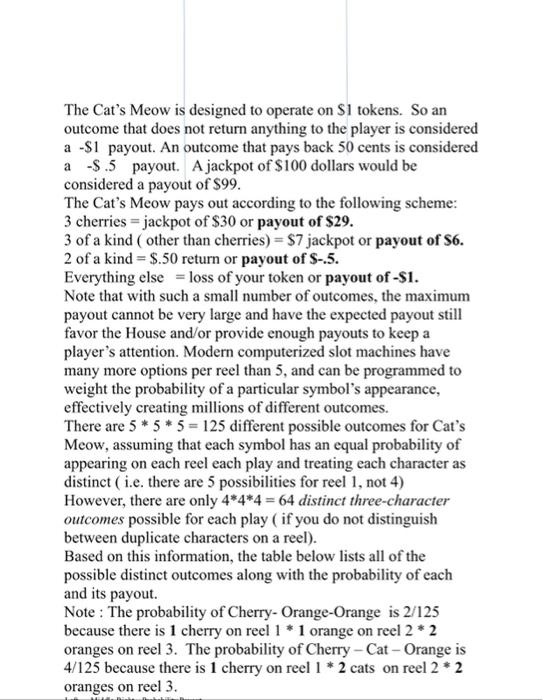 help The Cat's Meow is designed to operate on $1