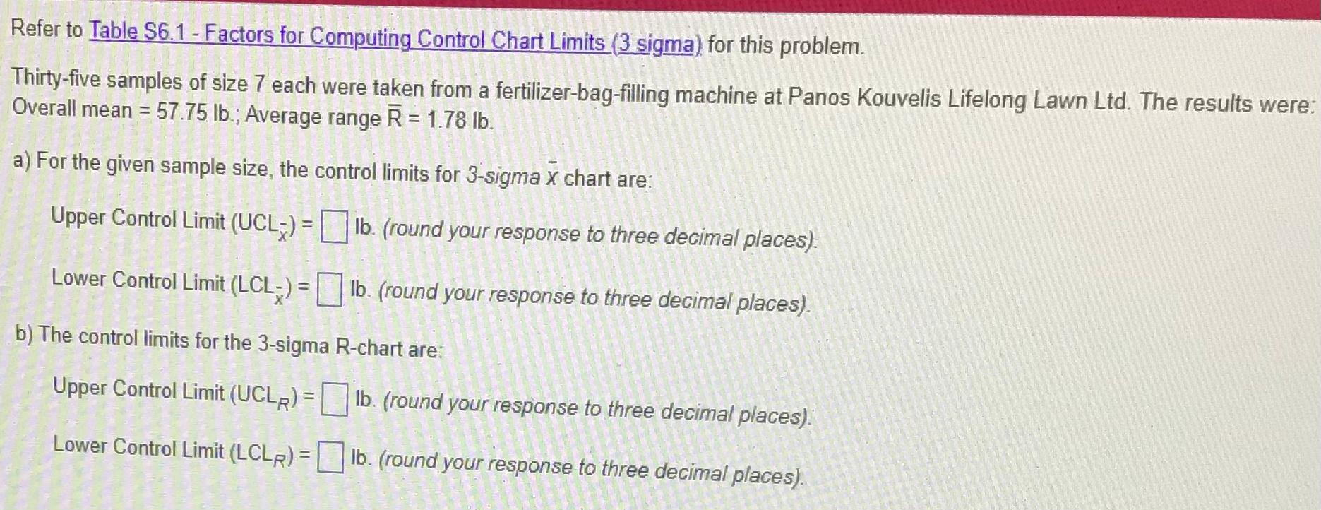 Definition Thirty-five samples of size 7 each