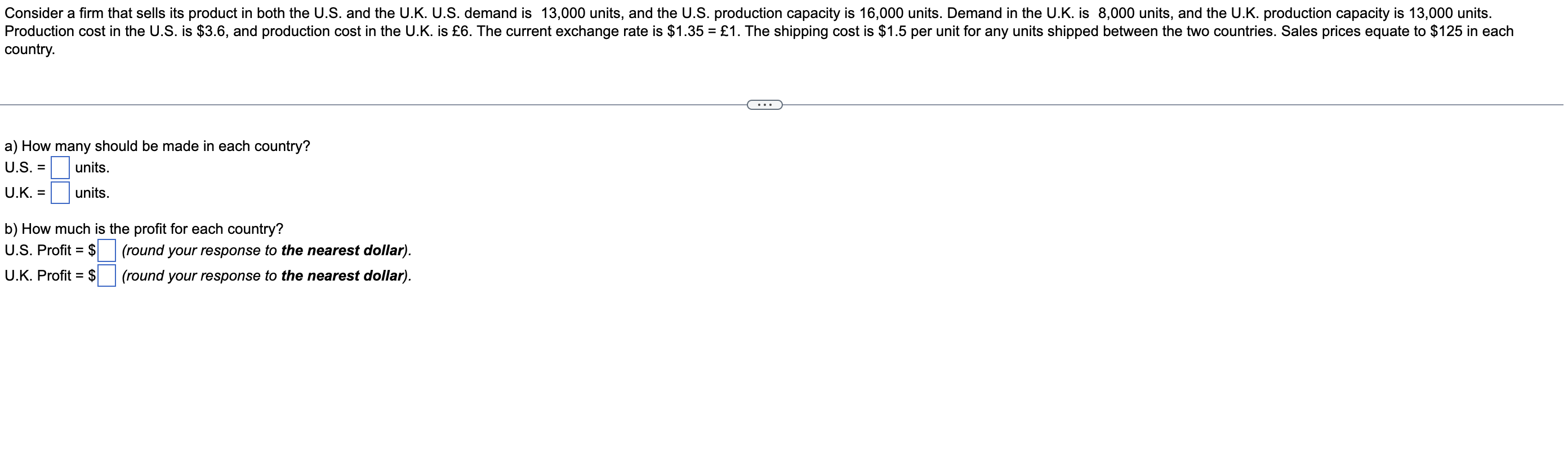 country. a) How many should be made in each