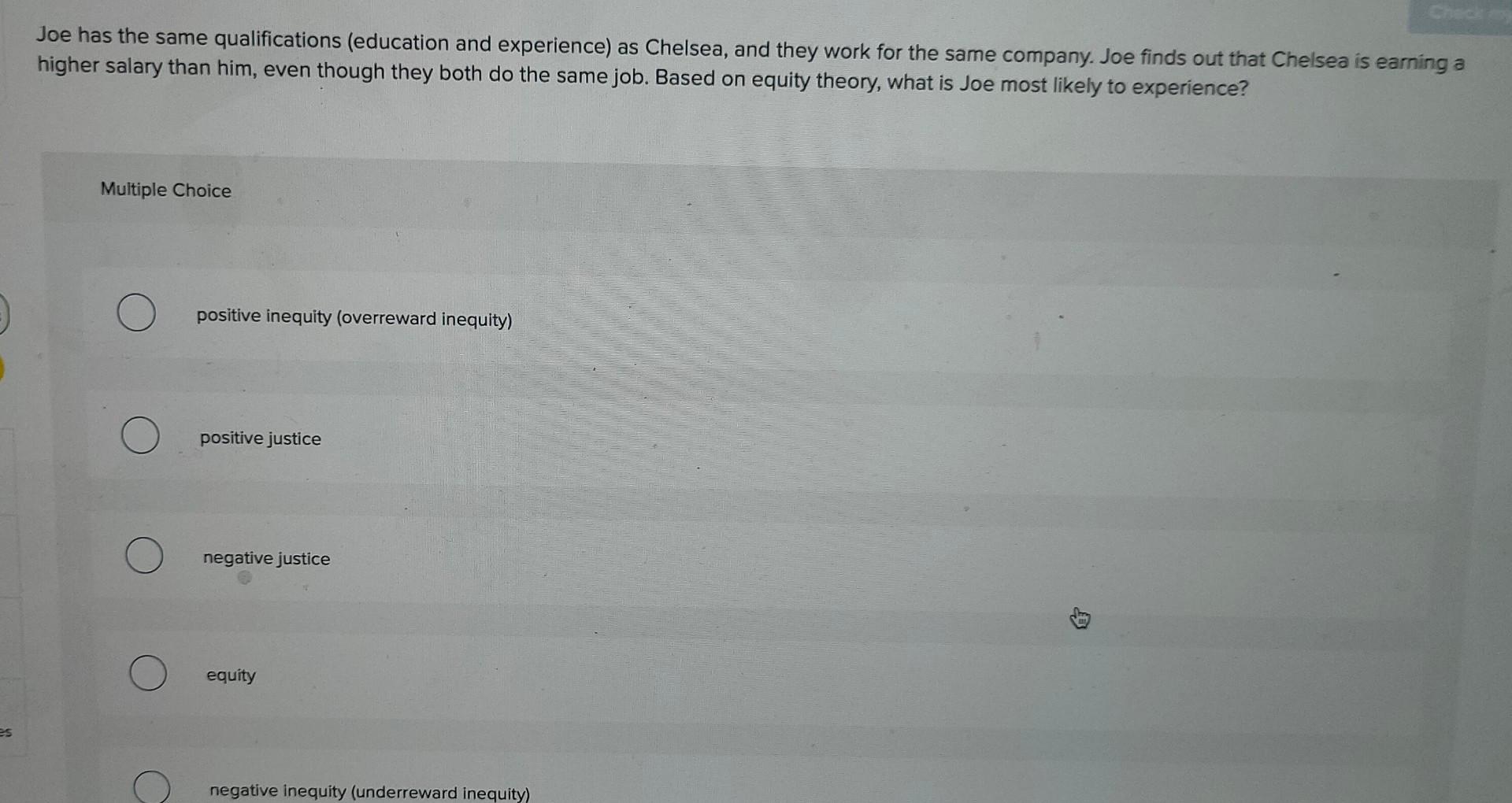 Joe has the same qualifications (education and