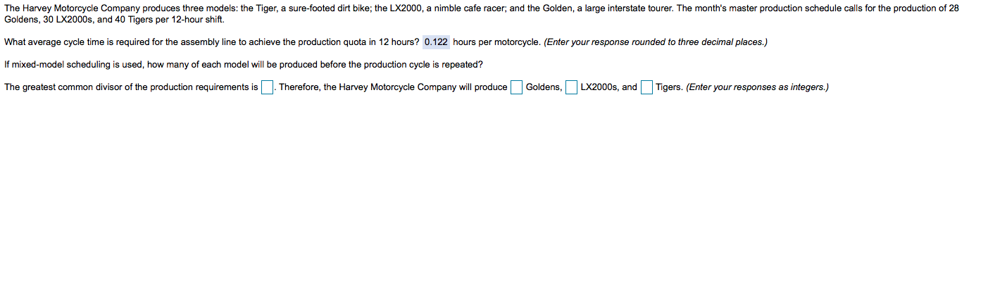 The Harvey Motorcycle Company produces three