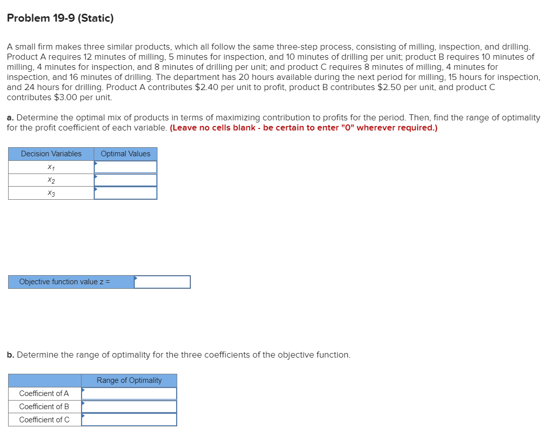 show all work / formulas in excel plz w answers
