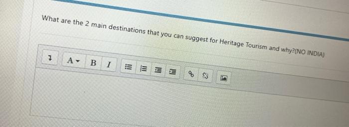 What are the 2 main destinations that you can