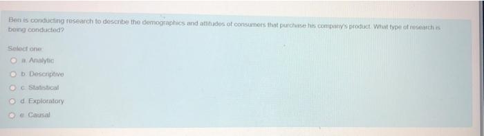 marketing please answer Beti is conducting